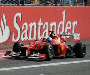 пазл Фернандо Алонсо - Ferrari - Гран-при Италии 2012, третий классифицированы